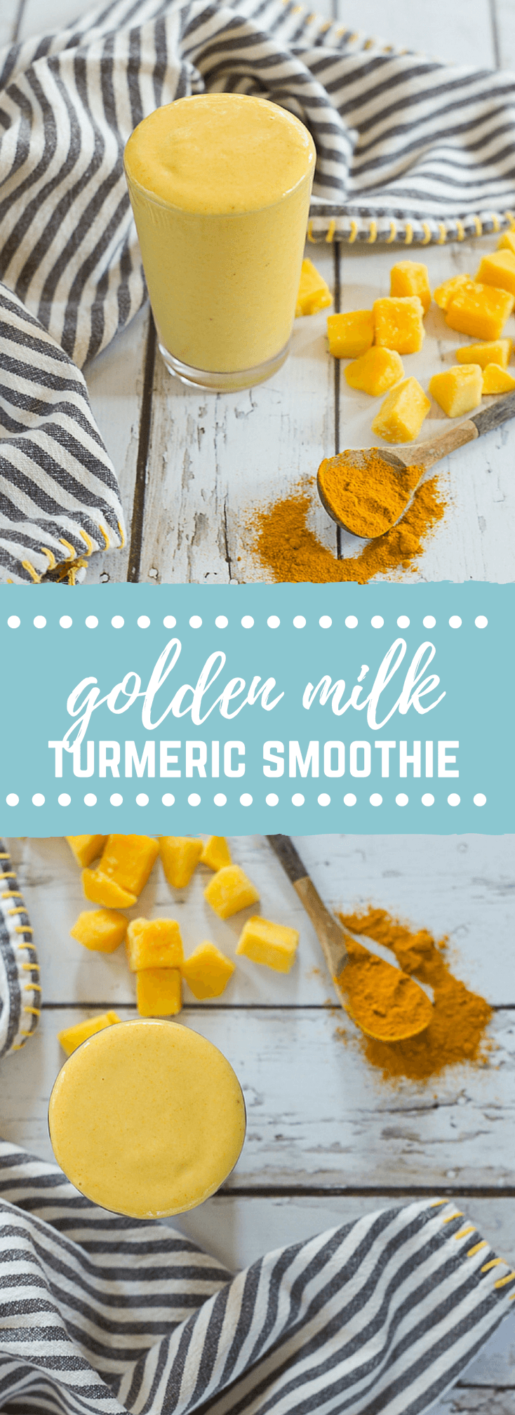 This "Golden Milk" Turmeric Smoothie makes you feel good from the inside out. With only 4 ingredients, it's easy to prepare this delightful smoothie. Turmeric, the superstar in this smoothie, is a bright yellow spice that acts as a powerful anti-inflammatory.