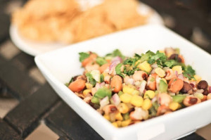 Lucky Cowboy Caviar is a family classic 3 bean dip filled with black eyed peas, pinto beans, black beans often served on New Years to bring good luck! 