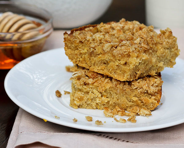 Honey & Orange Bars. These gluten free bars are made with orange blossom honey and ginger. Using honey in baking recipes helps to cut the bitterness of gluten free flour! 