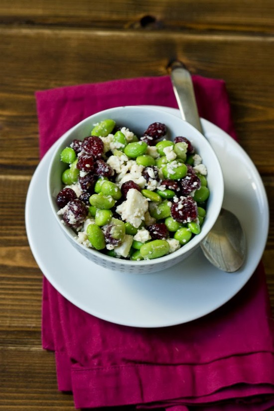 Edamame Cranberry Feta Salad