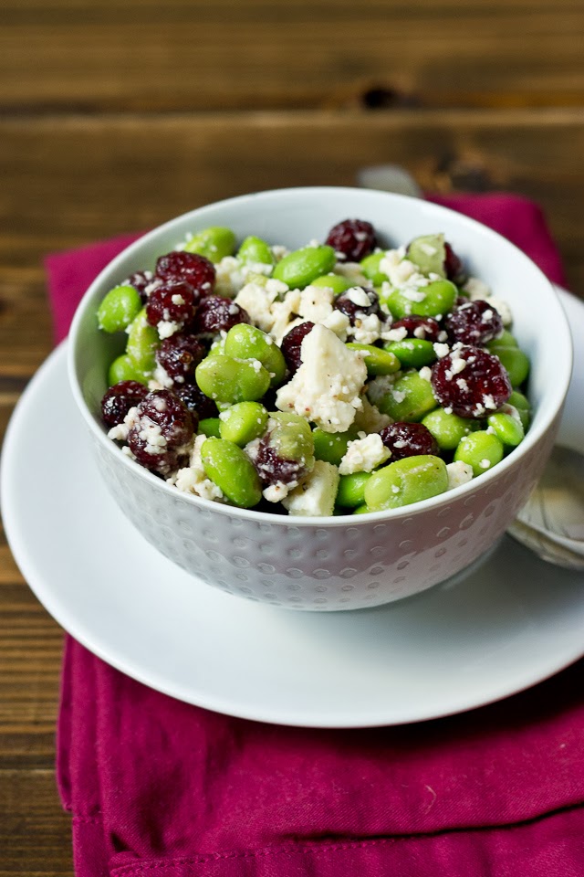 Edamame Cranberry Feta Salad