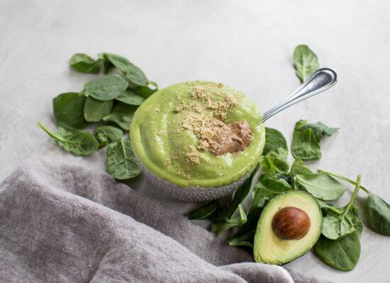 healthy spinach banana energy bowl 