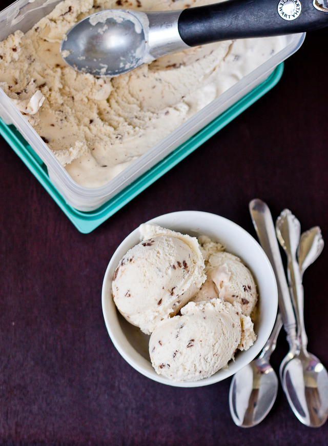 Brown Butter Banana Ice Cream with Nutella Swirl-6536