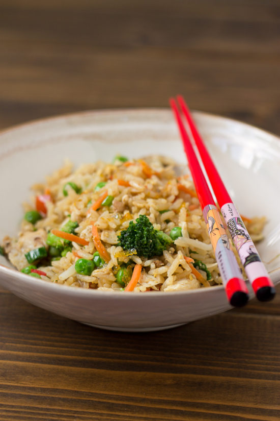 Chicken Fried Rice with Sweet Chili Sauce Love & Zest
