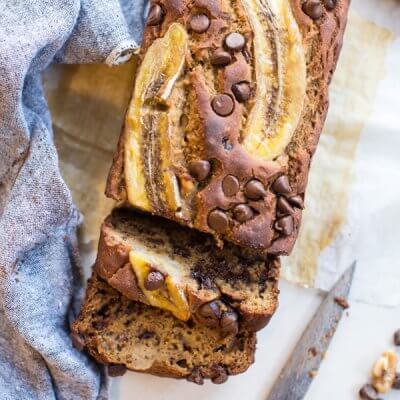 Gluten Free Chocolate Chip Banana Bread is the best banana bread recipe I've ever tasted! Easy to make and healthy too. 