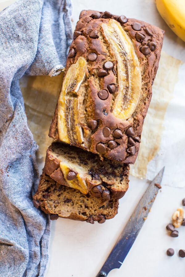 Gluten Free Chocolate Chip Banana Bread is the best banana bread recipe I've ever tasted! Easy to make and healthy too. 