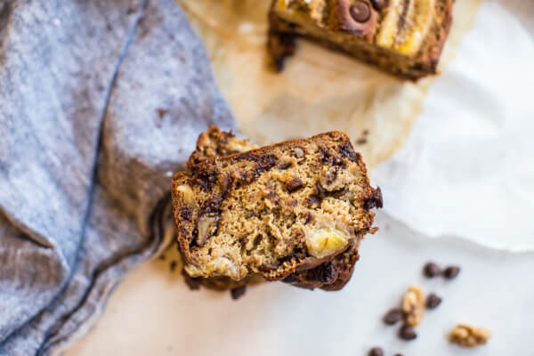 Gluten Free Chocolate Chip Banana Bread is the best banana bread recipe I've ever tasted! Easy to make and healthy too. 