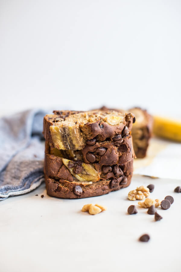 If you like banana nut bread with chocolate chips and chunks of banana in every bite, this recipe is for you! 