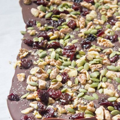 Dark Chocolate Cherry & Chia Bark