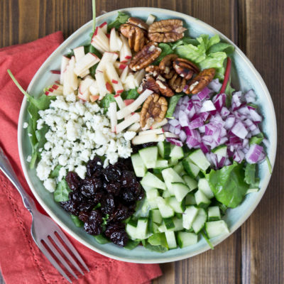 Harvest Salad with Creamy Pumpkin Balsamic Vinaigrette