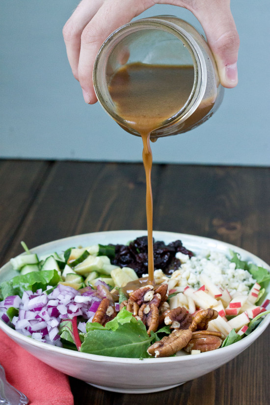 Harvest Salad with Creamy Pumpkin Balsamic Vinaigrette