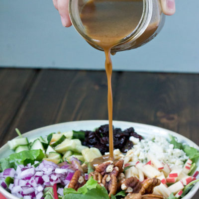 Harvest Salad with Creamy Pumpkin Balsamic Vinaigrette