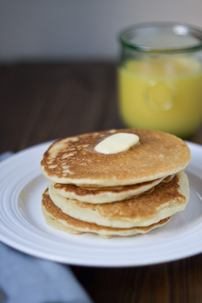 These Gluten Free Buttermilk Pancakes are my absolute fave! They are light and fluffy and slightly sweet, and easy to cut with a fork. YUM!