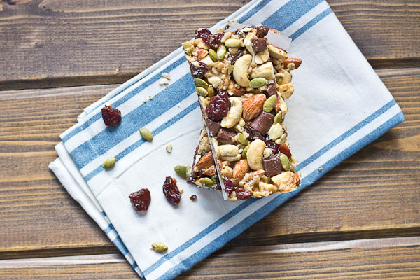 Tart Cherry, Dark Chocolate & Cashew Granola Bars. These snack bars are sweet, tart, salty, crunchy, healthy, yummy, and easy to make… what else can you ask for in a snack!?