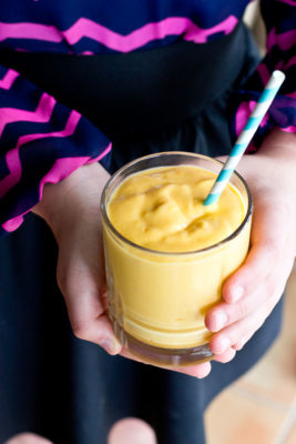 This sweet potato smoothie is creamy, tart, and refreshing. I can't get enough of that sweet orange color!!