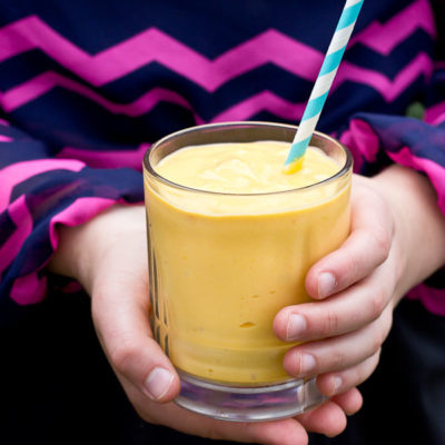 This sweet potato smoothie is creamy, tart, and refreshing. I can't get enough of that sweet orange color!!