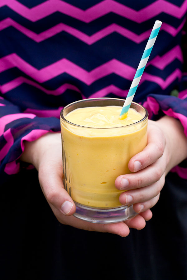 This sweet potato smoothie is creamy, tart, and refreshing. I can't get enough of that sweet orange color!! 