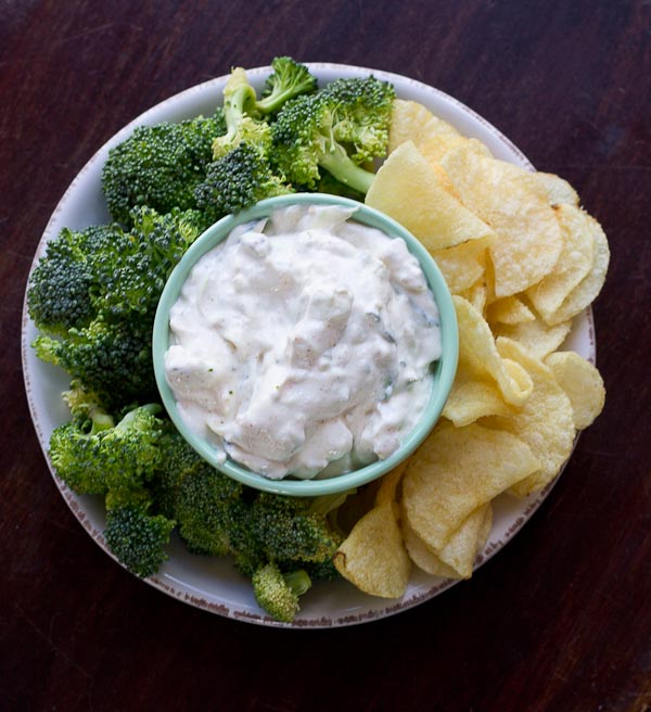 This Healthy French Onion Dip made with Greek yogurt and shredded zucchini makes a great party appetizer or snack. Your guests will never know it's healthy. 