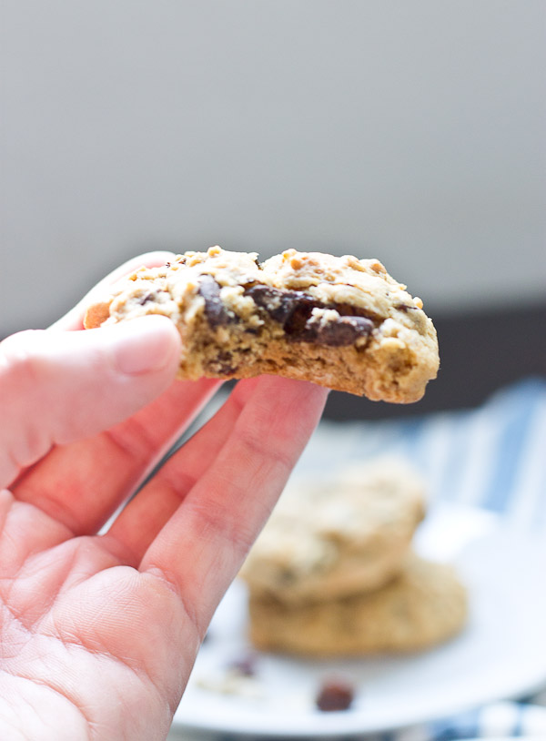 These Oatmeal Raisin Peanut Butter Chocolate Chip Cookies are a yummy sweet and salty treat with lots of texture. Make a batch of these cookies and share them with the ones you love. 