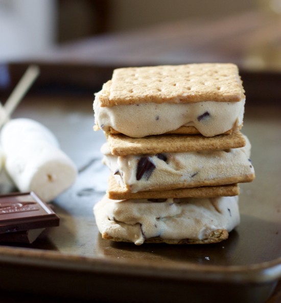 These Toasted Marshmallow Smores Ice Cream Bars have all that campfire flavor and perfect for a hot summer night. Vegan and dairy free.