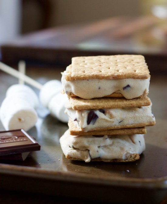 These Toasted Marshmallow Smores Ice Cream Bars have all that campfire flavor and perfect for a hot summer night. Vegan and dairy free.