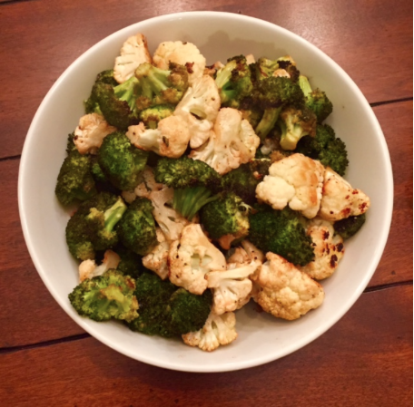 Roasted Broccoli and Cauliflower 