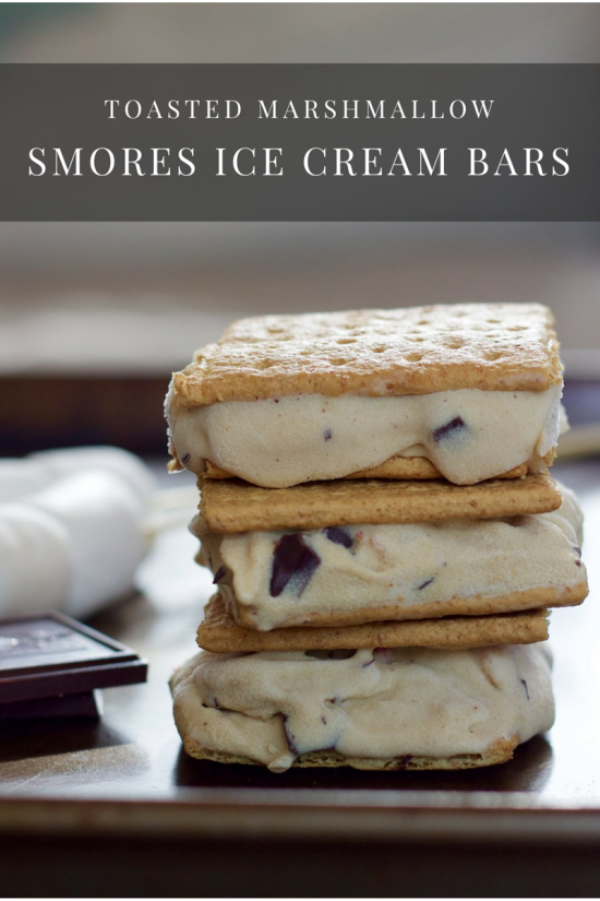 These Toasted Marshmallow Smores Ice Cream Bars have all that campfire flavor and perfect for a hot summer night. Vegan and dairy free.