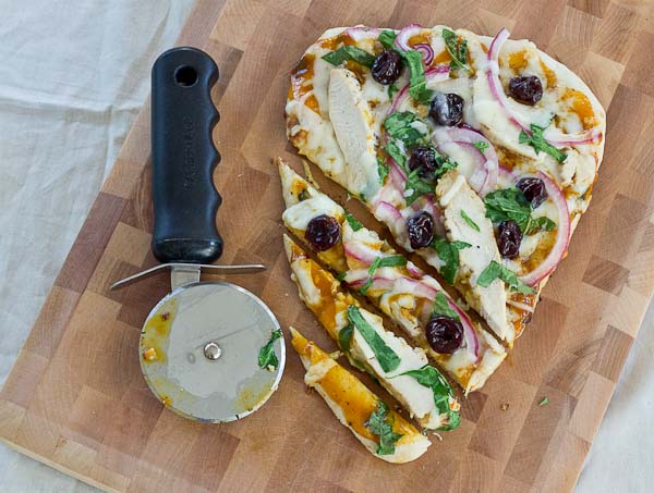 Fire up the grill for this BBQ Chicken Naan Pizza with Tart Cherries—it’s perfect for a summer gathering and comes together in just minutes! 