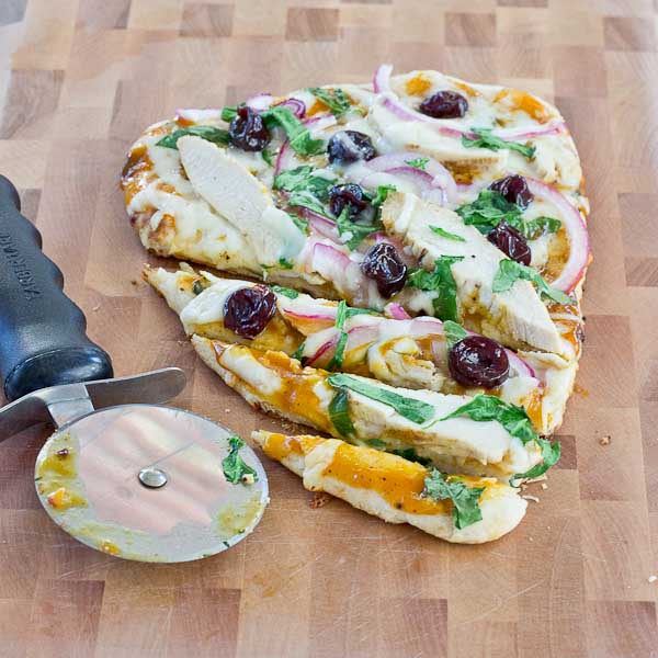 Fire up the grill for this BBQ Chicken Naan Pizza with Tart Cherries—it’s perfect for a summer gathering and comes together in just minutes! 