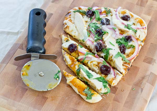 Fire up the grill for this BBQ Chicken Naan Pizza with Tart Cherries—it’s perfect for a summer gathering and comes together in just minutes! 