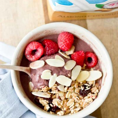 Acai, an ancient super-berry from the Amazon rainforest, makes this smoothie bowl extra velvety, decadent and low carb.