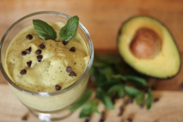 Avocado Mint Chocolate Chip Smoothie