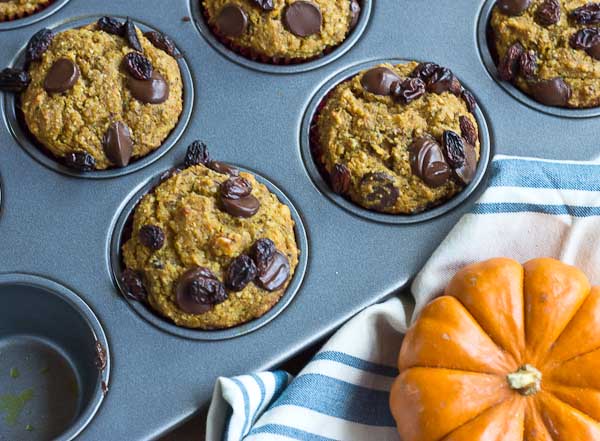 This recipe for Pumpkin Chocolate Chip Lactation Muffins is delicious! Perfect for nursing moms + list of foods that support breastfeeding