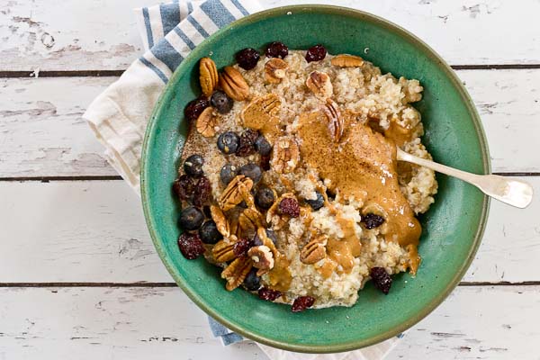Eat a bowl of this Ancient Grains Oatmeal for a healthy and delicious start to the day. This Ancient Grains blend is higher in fiber and protein than a traditional bowl of oatmeal.