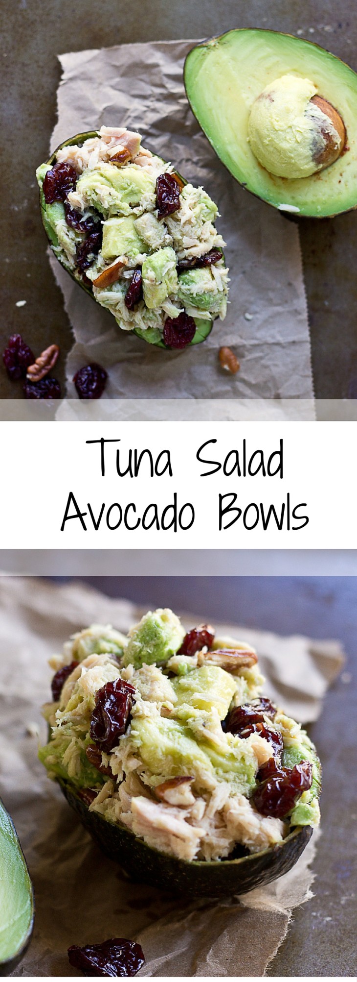 This is one POWER packed tuna salad recipe. These Tart Cherry Tuna Salad Avocado Bowls are filled with healthy fats from tuna, avocado, and pecans, it’s also rich in anthocyanins thanks to Montmorency tart cherries! Hello gawwwgeous!