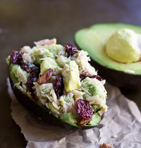 tuna stuffed avocado is a creamy low carb lunch recipe 