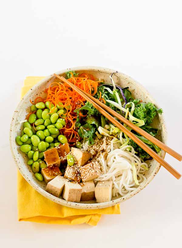 Asian Rice Noodle Bowl | Love & Zest