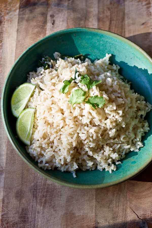 Cilantro Lime Brown Rice, Chipotle-style. OMG...This rice is the best!! I've made it 3 times in a week already! 