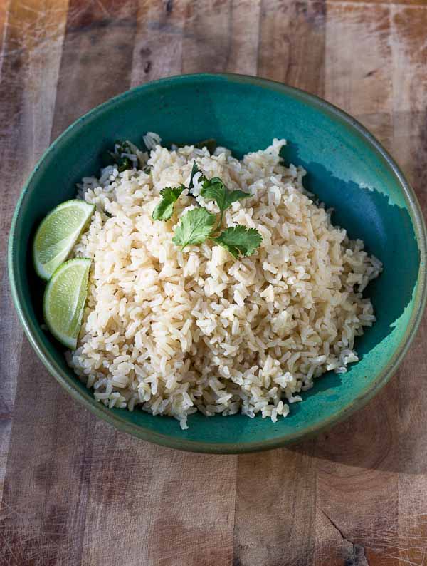 Cilantro Lime Brown Rice, Chipotle-style. OMG...This rice is the best!! I've made it 3 times in a week already! 