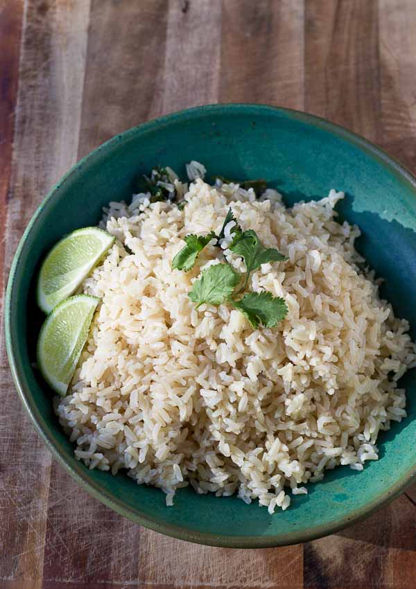 Cilantro Lime Brown Rice, Chipotle-style. OMG...This rice is the best!! I've made it 3 times in a week already! 