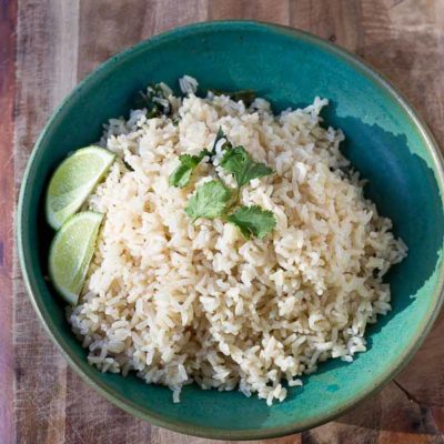 Cilantro Lime Brown Rice, Chipotle-style. OMG...This rice is the best!! I've made it 3 times in a week already!