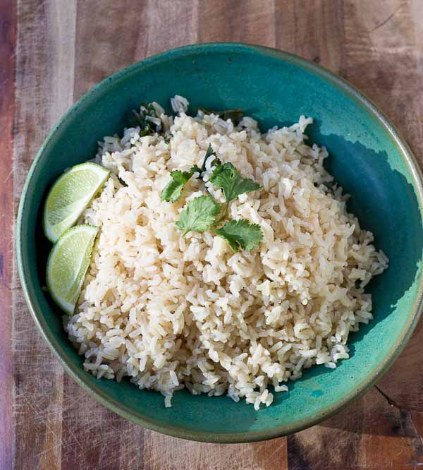 Cilantro Lime Brown Rice, Chipotle-style. OMG...This rice is the best!! I've made it 3 times in a week already! 