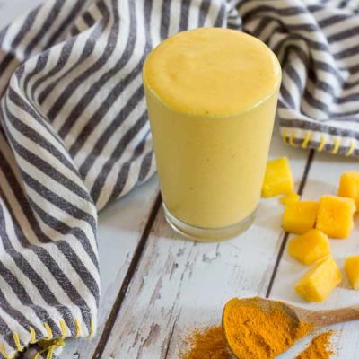 This "Golden Milk" Turmeric Smoothie makes you feel good from the inside out. With only 4 ingredients, it's easy to prepare this delightful smoothie. Turmeric, the superstar in this smoothie, is a bright yellow spice that acts as a powerful anti-inflammatory.