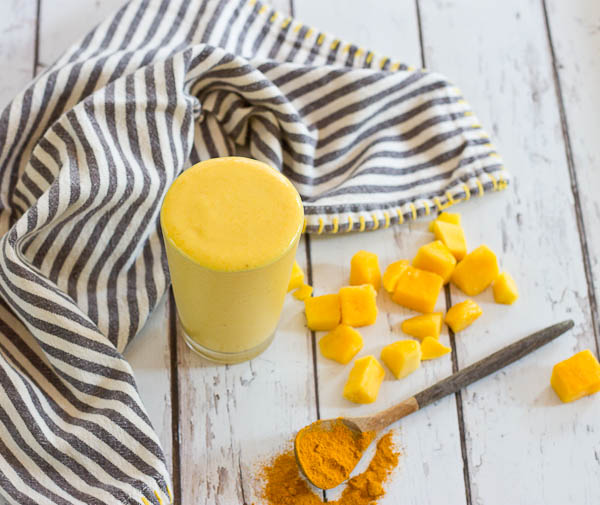 This Golden Milk Turmeric Smoothie makes you feel good from the inside out. With only 4 ingredients, it's easy to prepare this delightful smoothie. Turmeric, the superstar in this smoothie, is a bright yellow spice that acts as a powerful anti-inflammatory.