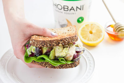 This Bacon Avocado Chicken Salad makes a hearty protein- packed meal to serve up for a lunch or dinner. Greek yogurt is a stand in for traditional mayo, making this salad fit for your active lifestyle.