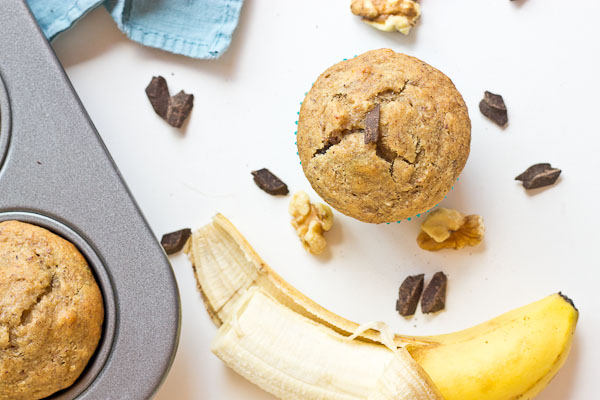 These Almond Butter Banana Bread Muffins are so moist and just straight up YUM!