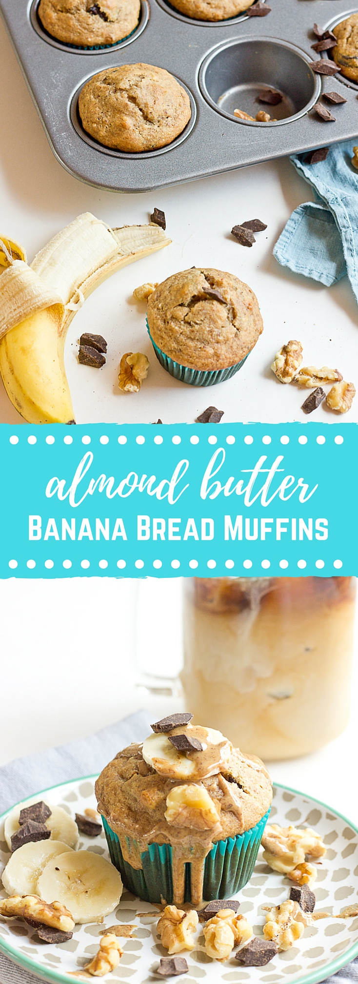 Almond Butter Banana Bread Muffins Gluten Free