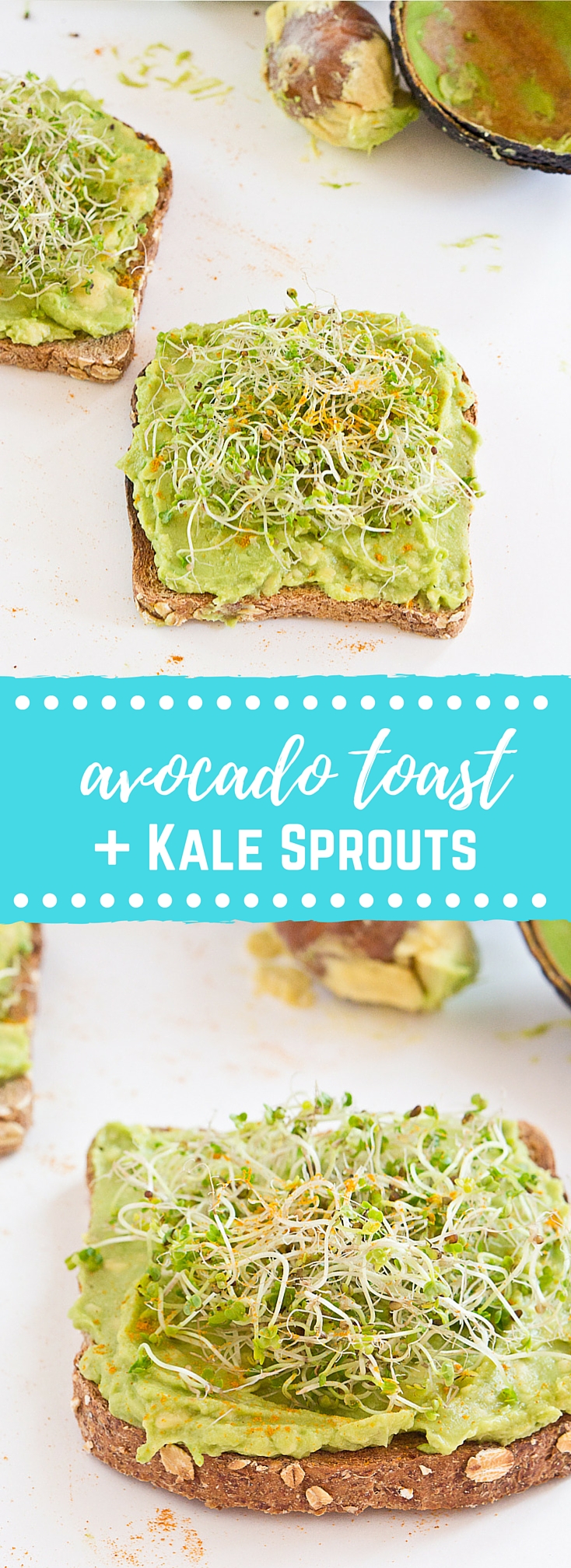 Start out your day with Avocado Toast with Kale Sprouts. This meal makes you feel good from the inside out! Serve with a big bowl of bitter greens to get even more veg into your diet. 