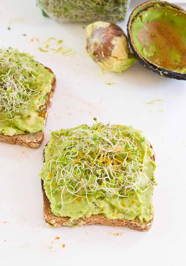 Start out your day with Avocado Toast with Kale Sprouts. This meal makes you feel good from the inside out! Serve with a big bowl of bitter greens to get even more veg into your diet. 