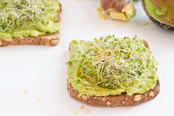 Start out your day with Avocado Toast with Kale Sprouts. This meal makes you feel good from the inside out! Serve with a big bowl of bitter greens to get even more veg into your diet. 